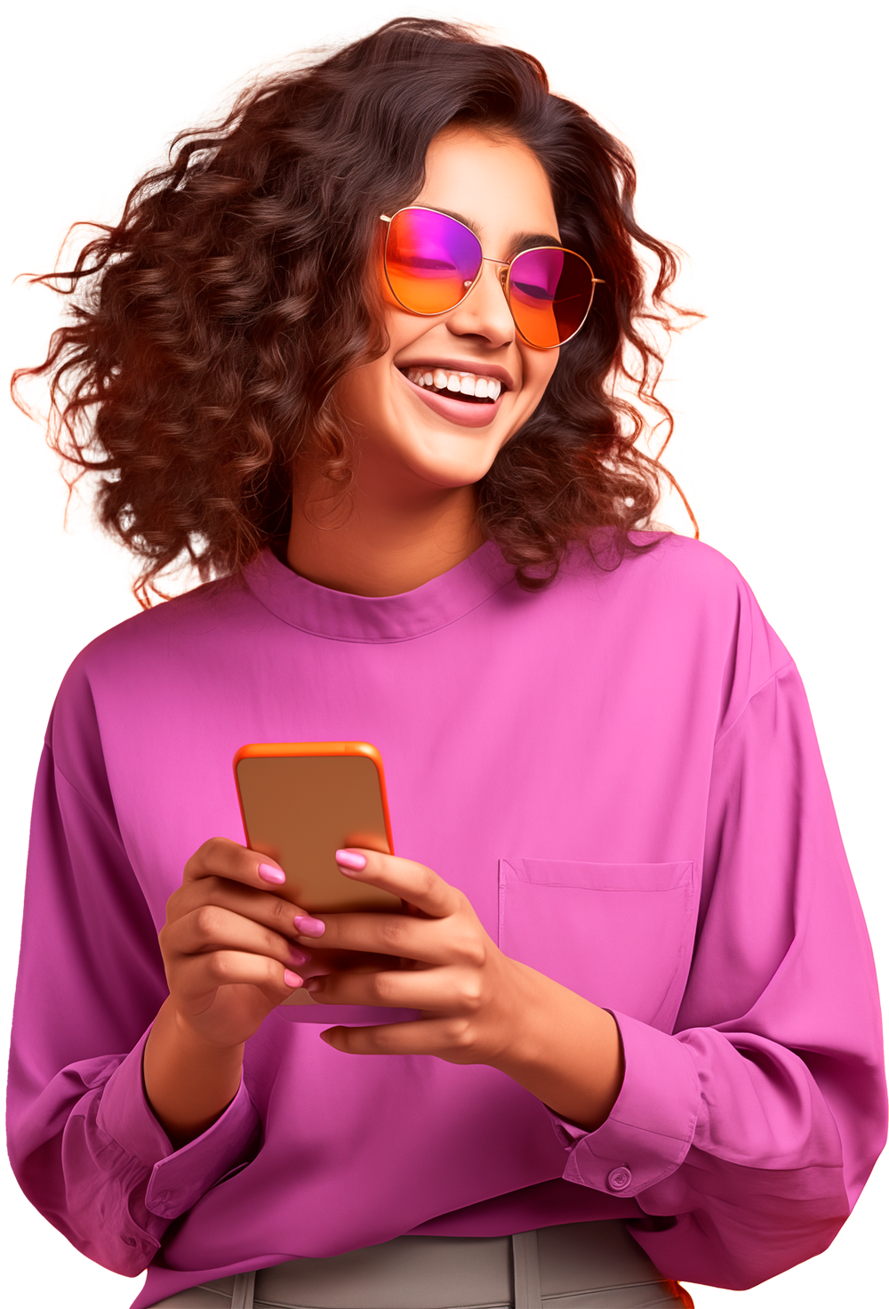 Profissional utilizando soluções de telefonia Agitel no smartphone