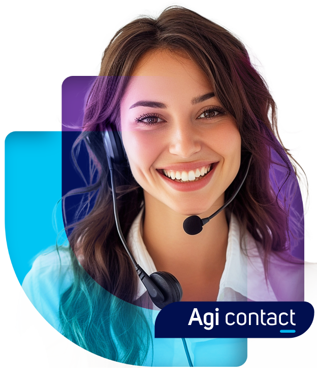 Profissional usando o Agi Contact em dispositivo móvel